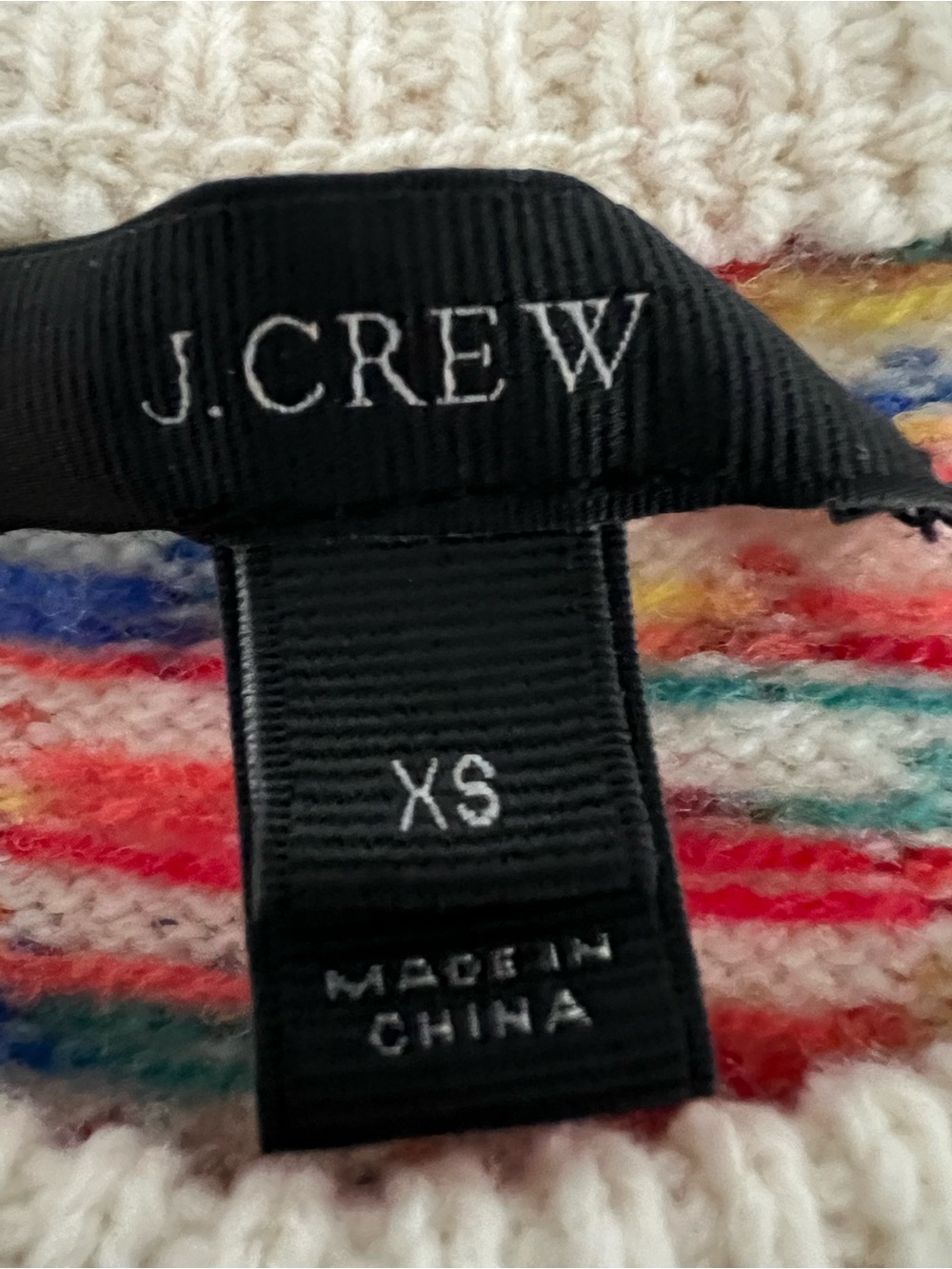 J.Crew 100% Wool Fair Isle Sweater XS Cream Multicolor Nordic Heritage - Picture 6 of 7